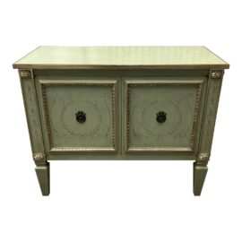 Julia Gray Ltd French Blue + Hermes Orange Cabinet. Original Price: $5,000