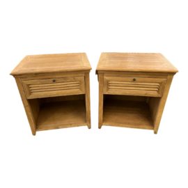 Restoration Hardware Pair of Shutter Collection Nightstands