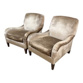 Sunrise Home Pair of Velvet Armchairs