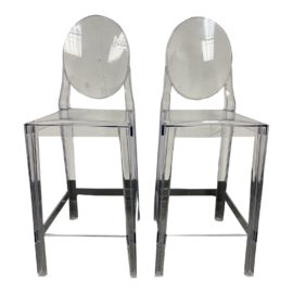 Philippe Starck Kartell "One More" Counter Stools, a Pair. Original Price: $1,040