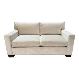 Sunrise Home Custom Velveteen Loveseat. Original Price: $3,375