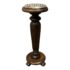 Late 20th Century Wood + Marble Top Column / Plant Stand