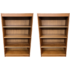 Pair of Scandinavian Design Teak Veneer Bookshelves