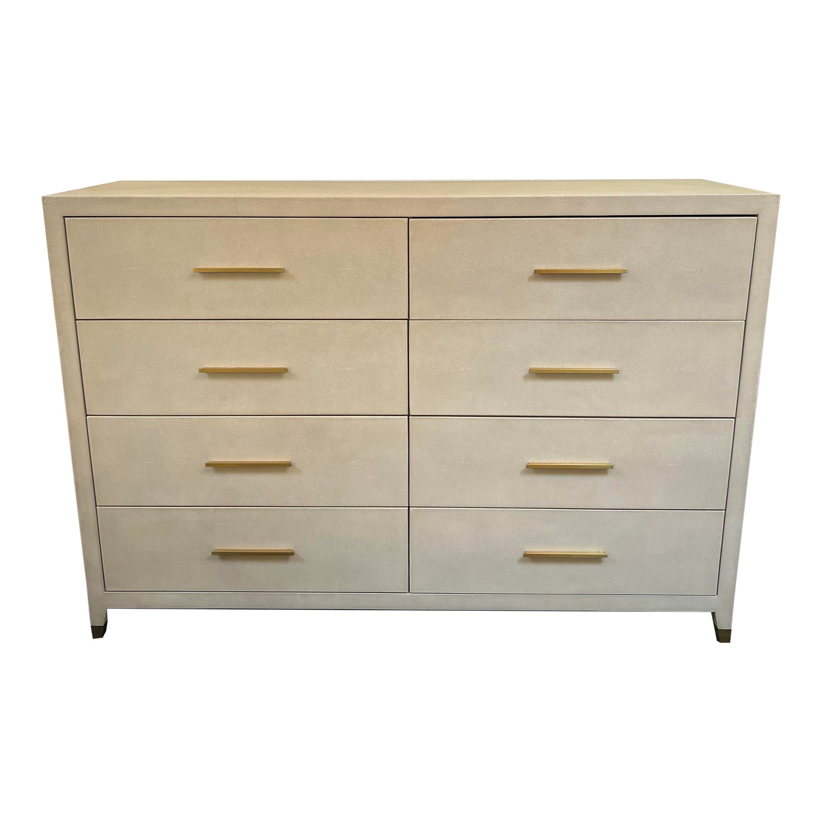 Restoration Hardware Graydon Shagreen Embossed Dresser - Design Plus Gallery