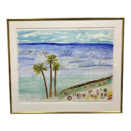 Custom Framed Painting of "Waikiki in Daytime"