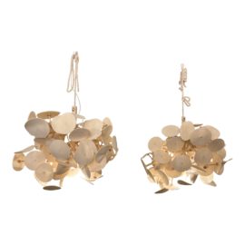 Green Furniture Concepts Leaf Lamp Pendants, a Pair