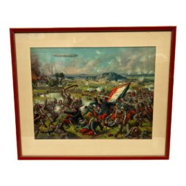 Print of World War I Battle Between the French and Germans