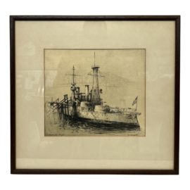 William Forsyth McIlwraith "Illustration of Battleship Oregon, Kalama, Washington, Circa 1919-1939"