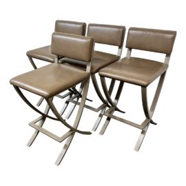 Charleston Forge Naples Counter Stools, a Set of Four. Original Price: $5,200