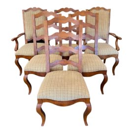 Century Furniture Ladderback Dining Chairs, Set of Six