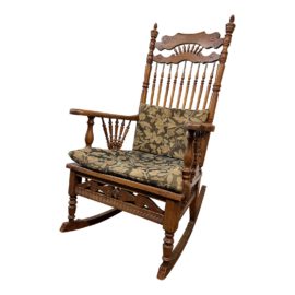 Antique Victorian Rocker + Cushions