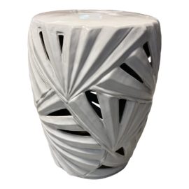 NEW Contemporary White Ceramic Side Table