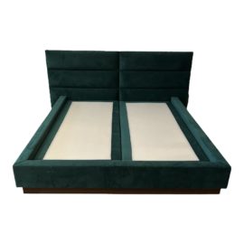 NEW European King Size Eric Kuster Forest Green Velvet Bed Frame. Original Price: $8,684