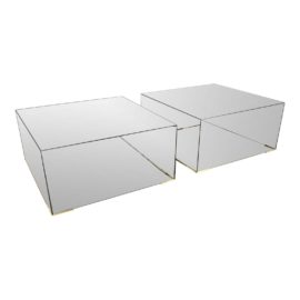 NEW Glas Italia Jean-Marie Massaud Illusion Side/Coffee Tables, a Pair. Original Price: $3,172