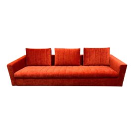 NEW Linteloo Moreno Slipcover Cayenne Velvet Sofa. Original Price: $6,930