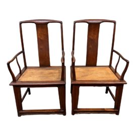 Vintage Chinese Arm Chairs, a Pair. Original Price: $2,400