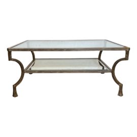 Custom Design Glass + Metal Coffee Table