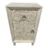 Boho Chic Carved Wood Nightstand