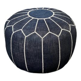 Serena & Lily Moroccan Denim Pouf. Original Price: $468