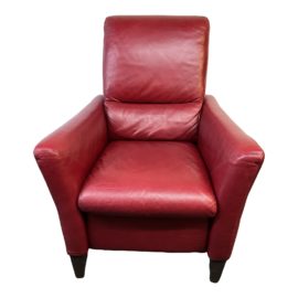 Natuzzi Ilaria Red Leather Recliner. Original Price: $2,190