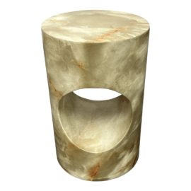 NEW Custom Design Faux Marble Hole Side Table - Onyx