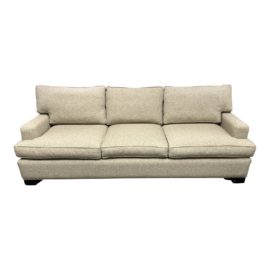 Burton James Track Arm Down Filled Wheat Sofa. Original Price: $4,000