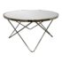 Contemporary Black + Champagne Round Sculptural Coffee Table