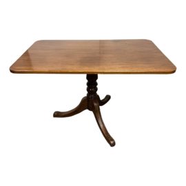 Early 20th Century Pillar Pedestal Wood Side Table