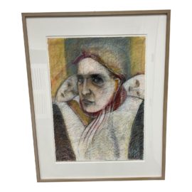 1990 Harrison Storms "Missing's Persons #5" Pastel on Paper. Original Price: $3,000