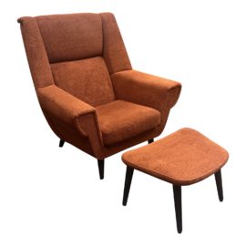 Christopher Kennedy David Arm Chair + Ottoman. Original Price: $3,054