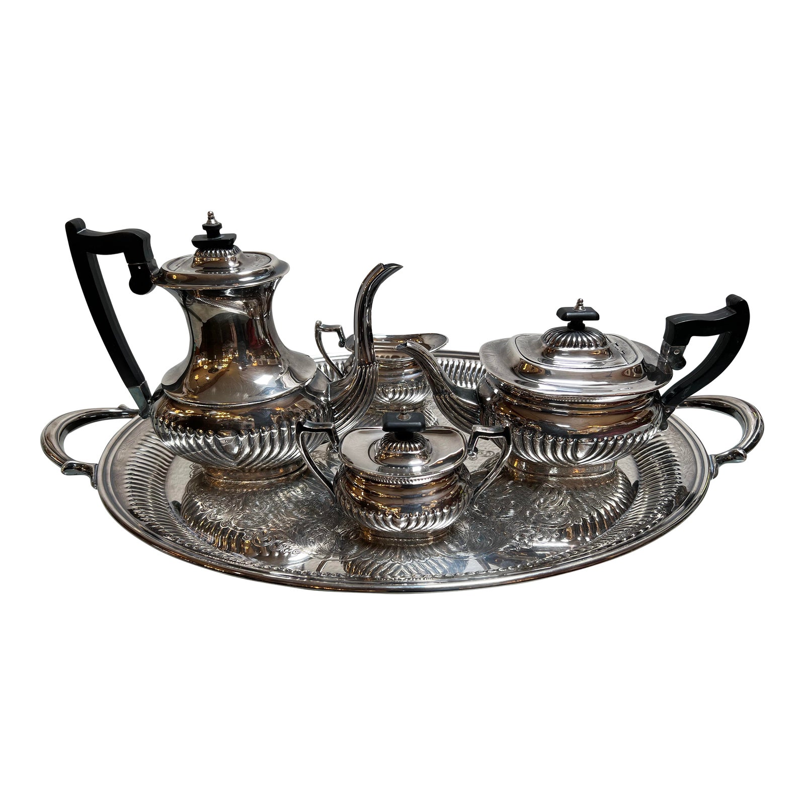 Vintage Leonard Silverplate Coffee & Tea Beverage Set- 5 Pieces