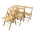 Foldable Wood Chairs, Set of Six