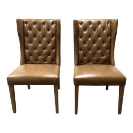 Kuka Sunpan Modern St.Clair Upholstered Side Chairs. Original Price: $820