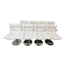 CasaDesus Turkana Pieltech Swivel Chairs, Set of 8. Original Price: $19,200
