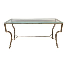 Artistica Home Syrah Glass + Metal Console Table. Original Price: $1,429