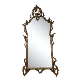 Early 20th Century Antique Gold Gilded Ornate Wall Mirror
