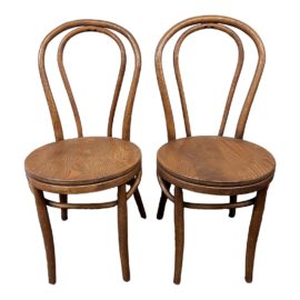 High Point Bending & Chair Co. Vintage Bentwood Side Chairs, a Pair