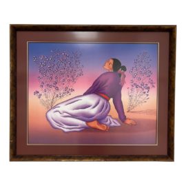 R . C. Gorman Custom Framed Native America Female Figurative Print
