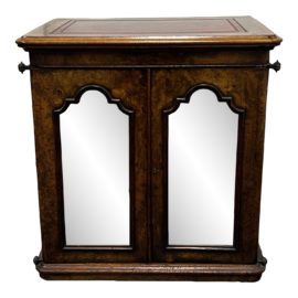 Vintage Mirrored Burlwood Cabinet