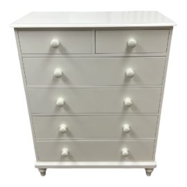 Pottery Barn Berkeley White Highboy Six Drawer Dresser