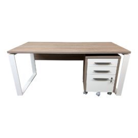 Scandinavian Designs Gammel Contemporary Desk + Rolling File Cabinet. Original Price: $838