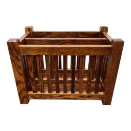 Vintage Oak Magazine Rack