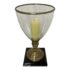 Design & Interiors Glass + Brass Hurricane Candle Holder