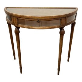 19th Century Demilune Vitrine Display Console