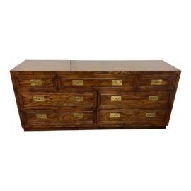 1970's Henredon Scene One Campaign Seven Drawer Dresser