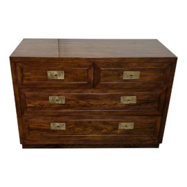 1970's Henredon Scene One Campaign Four Drawer Dresser