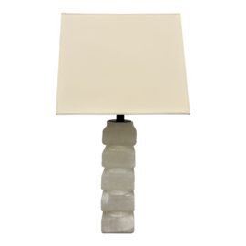 Chapman & Myers for Visual Comfort Square Chunky Stacked Table Lamp Designer. Original Price: $700