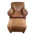 Pottery Barn by Mitchell Gold Manhattan Leather Chair + Ottoman