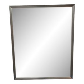 Custom Design Silver Framed Large Scale Mirror. Original Price: $1,000