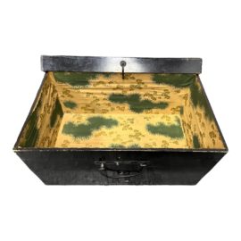 Vintage Black Lacquer Wood Chest